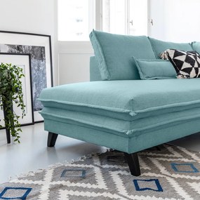 Svetlomodrá rozkladacia pohovka do "U" Miuform Charming Charlie, ľavý roh