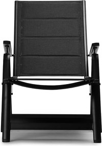 Polohovateľné relaxačné lehátko Avenberg RIVIERA, čierna