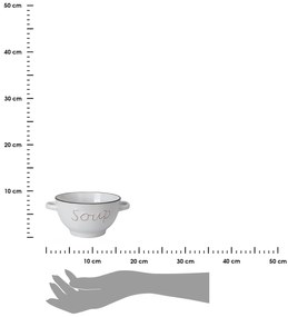 Kameninová miska na polievku Soup 650 ml krémová