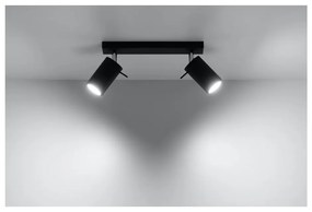 Čierne bodové svietidlo 8x30 cm Etna – Sollux