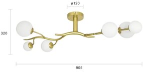 Brilagi - LED Prisadený luster MISTEL 6xG9/3W/230V zlatá/biela
