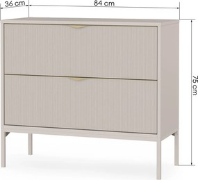 Skříňka pod umyvadlo Livia s deskou 84 cm kašmírová