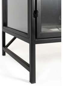 Čierna kovová vitrína 70x170x35 cm Rob – White Label