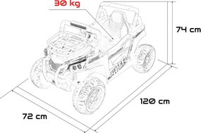 Elektrické terénne autíčko UTV LIFT zelené