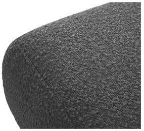 Tmavosivý taburet z textílie bouclé Molino – Micadoni Home