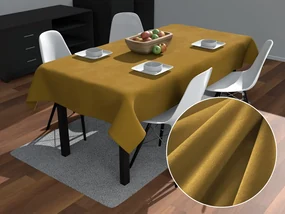 Biante Zamatový obdĺžnikový obrus SV-009 Okrový 80x120 cm