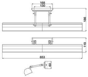Elstead CHAWTON-PLL-PB - Obrazové svietidlo CHAWTON 4xE14/40W/230V zlatá