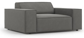 Sivé zamatové kreslo Jodie – Micadoni Home
