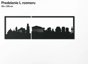 drevko Obraz Atény panoráma Rozmer obrazu: 29,5 x 89 cm, Farba dekorácie: Čierna