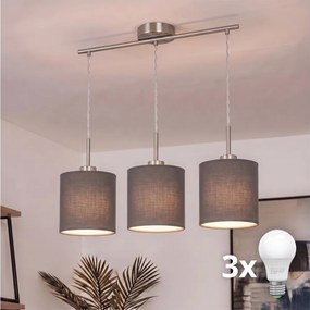 Brilagi - LED luster na lanku NUBILA 3xE27/60W/230V antracit