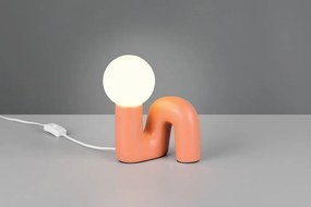 Oranžová keramická stolová lampa (výška 21,5 cm) Quinn – Reality