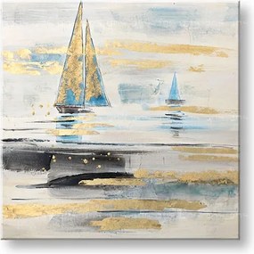 Maľovaný obraz na stenu LODE 1 dielny YOBCWFBC039 - 80x80 cm