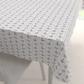 Biante Bavlnený obdĺžnikový obrus Sandra SA-641 Temne modrý ľudový kvetinový vzor na bielom 50x100 cm