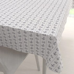 Biante Bavlnený obdĺžnikový obrus Sandra SA-641 Temne modrý ľudový kvetinový vzor na bielom 80x120 cm