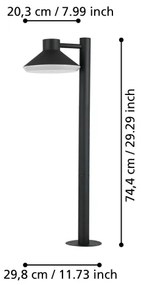 Eglo 900689 - LED Vonkajšia lampa NINNARELLA 1xGU10/4,6W/230V IP44