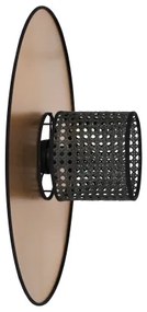 Duolla - Nástenné svietidlo TOKYO RATTAN 1xE27/15W/230V pr. 50 cm zlatá/čierna