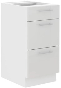 Kuchynská skrinka Lara 40d 3s Bb Mdf biely lesk