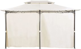 Záhradný altánok s LED solárnym osvetlením BestBerg BBGG-11 / 300 x 400 x 275 cm / béžová