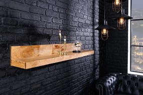 Dizajnová nástenná polica Elegant 80 cm mango