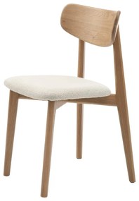 Krémovobiela/v prírodnej farbe jedálenská stolička Elim – Unique Furniture