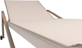 KETTLER DIAMOND hliníkové ležadlo s teakovými opierkami