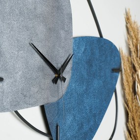 Dekorativní nástěnné kovové hodiny Clock Brazil šedé