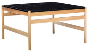 Mramorový konferenčný stolík v čierno-prírodnej farbe 80x80 cm Raw – Hübsch