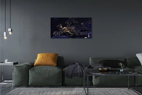 Obraz canvas sky mapa svetle 125x50 cm