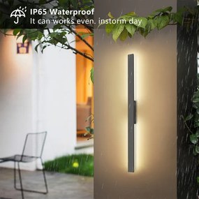 Brilagi - LED vonkajšie nástenné svietidlo LUNA LED/24W/230V 4000K IP65 antracit