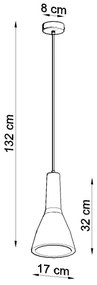 Závesné svietidlo Empoli, 1x betónové tienidlo