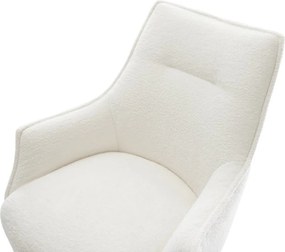 Jedálenská stolička Alja-Flex s opierkami bouclé mäkký béžová podstava