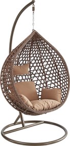Závěsné houpací křeslo Houseland Imogen hnědé L