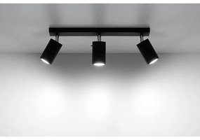 Čierne stropné svietidlo Sollux Ethno