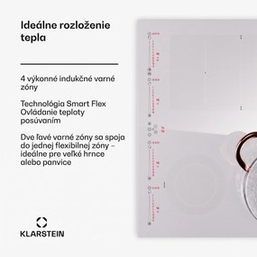 Klarstein Masterzone 60 Hybrid, indukčná varná doska, vstavaná, 4 flex zóny