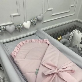 Zavinovačka s volánikom, púdrová ružová