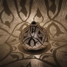 Stolová strieborná lampa Qahira D33