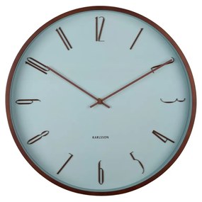 Karlsson 6014BL dizajnové nástenné hodiny modrá, pr. 40 cm