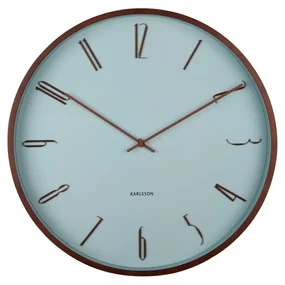 Karlsson 6014BL dizajnové nástenné hodiny modrá, pr. 40 cm