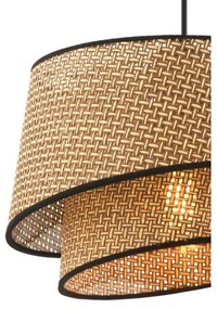 Luster na lankách BARETTE 1xE27/60W/230V hnedá/čierna