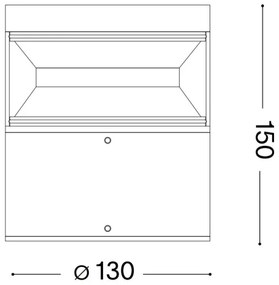 Ideal Lux - LED Vonkajšia lampa BOEING LED/14W/230V 15 cm IP65 hnedá