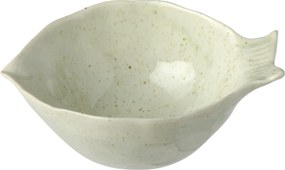 Ib Laursen Kameninová miska Fish Ocean White