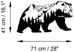 Nástěnná kovová dekorace Orso-1 černá