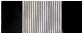 Koberec behúň pruhovaný 70x170cm čierny