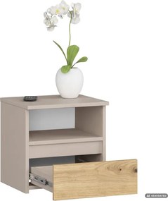 Nočný stolík CL1 PK kašmírový / dub artisan