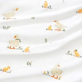 Goldea veľkonočný bavlnený záves - kačice 140x150 cm