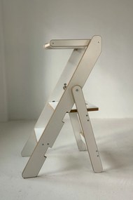 Učiaci montessori detská veža skladacia biela