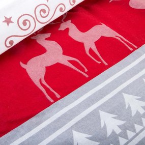 VIANOČNÉ FLANELOVÉ OBLIEČKY FLANELOVE 200X220 CM, 2KS 70X80 CM VZOROVANÉ