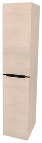 Mereo, Mereo Mailo, kúpeľňová skrinka vysoká 170 cm, čierne madlo, Multidecor, Dub Patinovaný, MER-CN594LPBDUP1