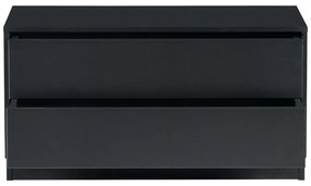 Čierny modulárny TV stolík z borovicového dreva 231x40 cm Finca – WOOOD