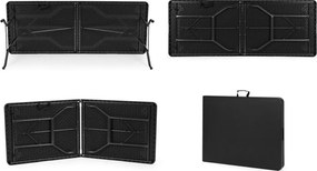 Cateringový stôl 180 cm skladací čierny